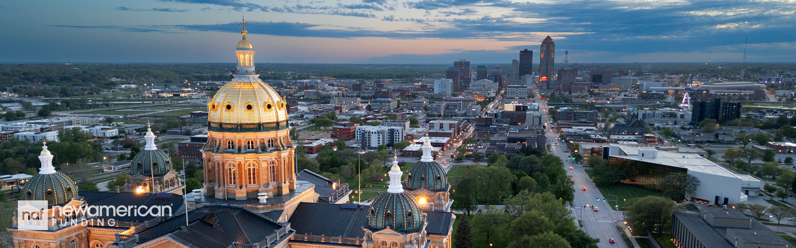 View of a city in Iowa