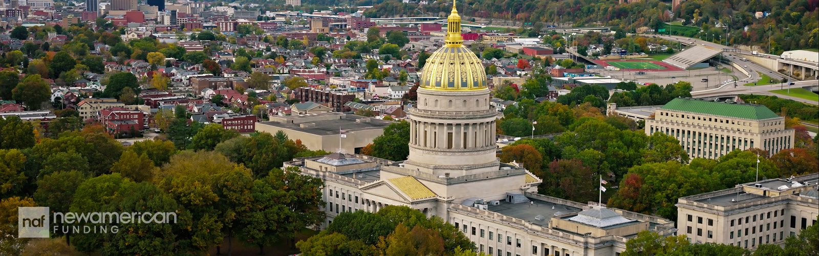View of a city in West Virginia