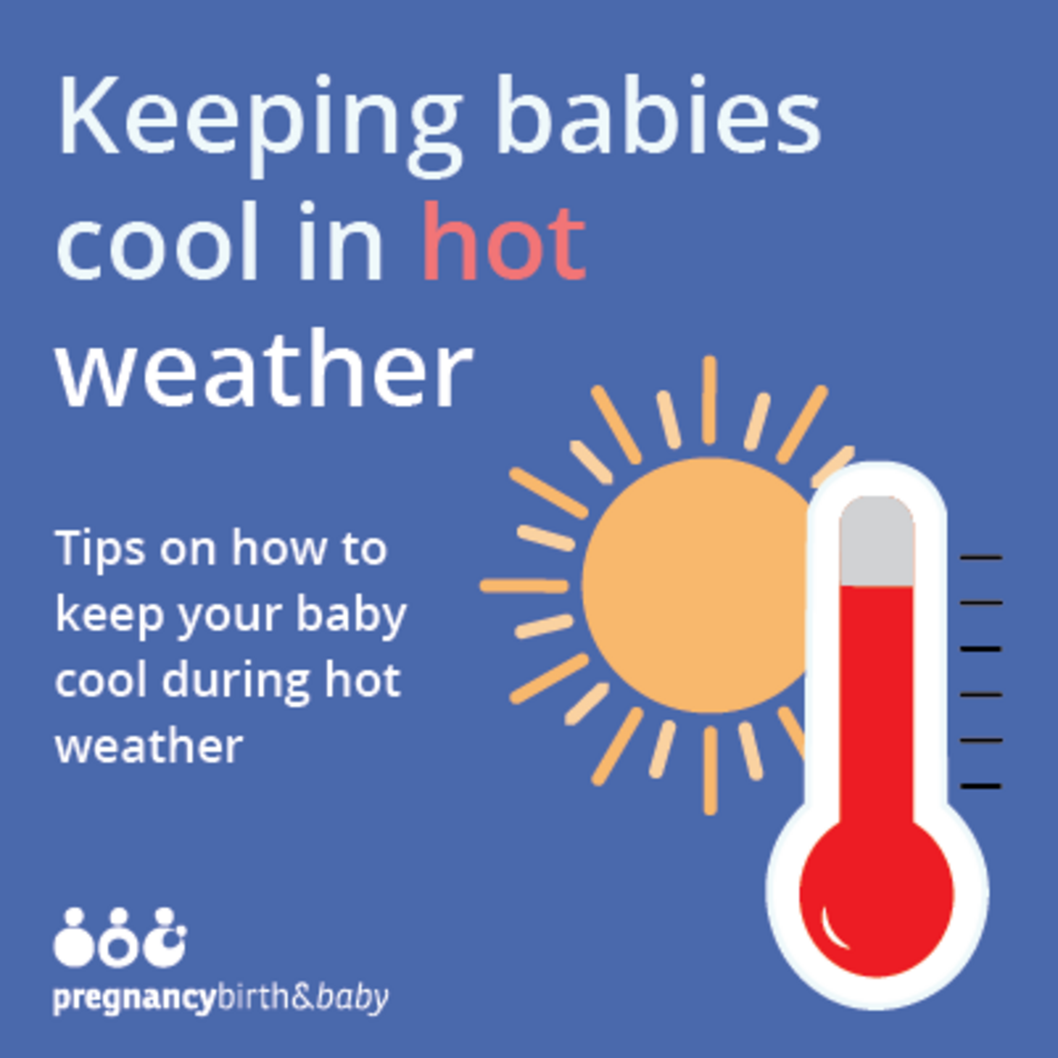 Tips on keeping your baby cool in hot weather
