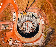 Bespoke frames support construction of cyclone-proof water tank
