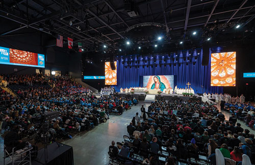 Supreme Chaplain Archbishop William Lori celebrates Mass, together with three bishops and more than 80 priests.