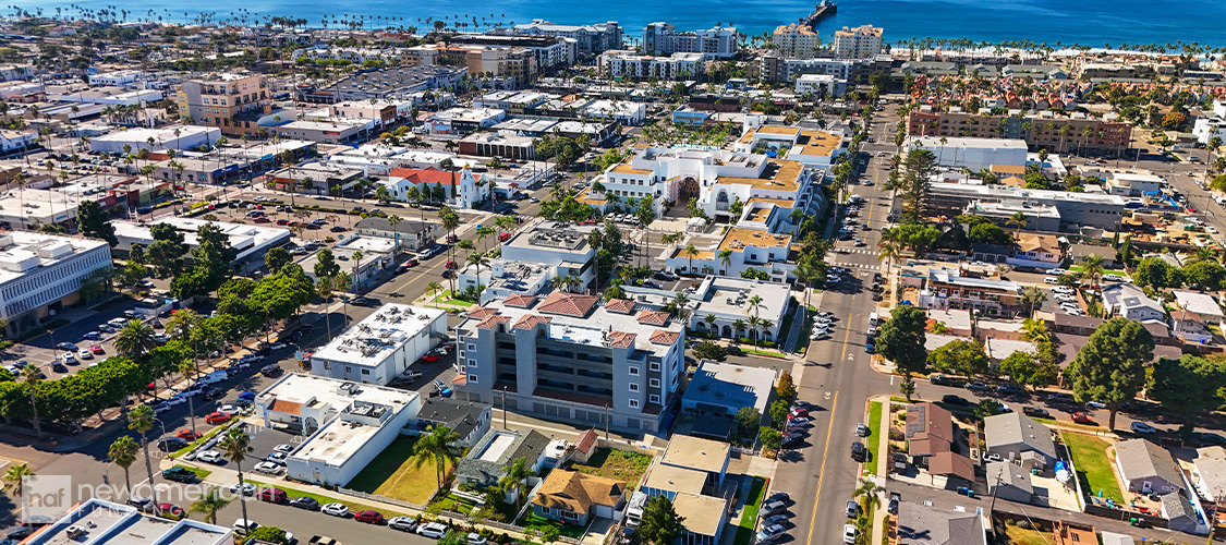 An aerial view of San Diego