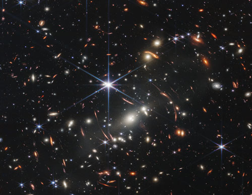 The James Webb Telescope&rsquo;s first deep-field image, released in July 2022