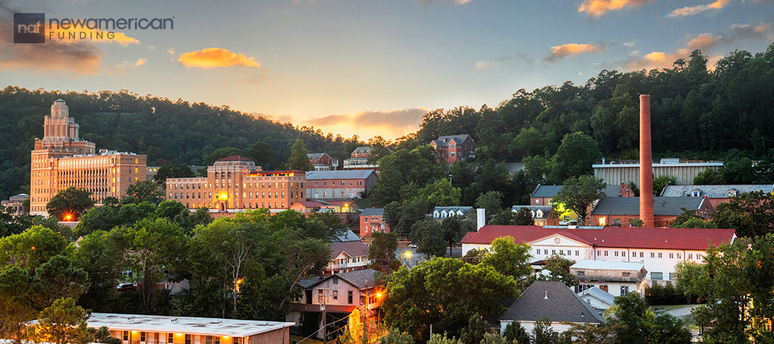 An aerial shot in Arkansas.
