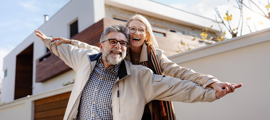 A happy older couple