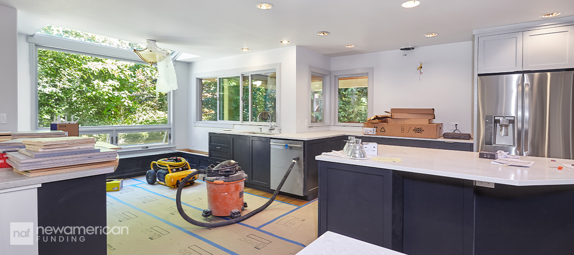 A home in the process of being remodeled