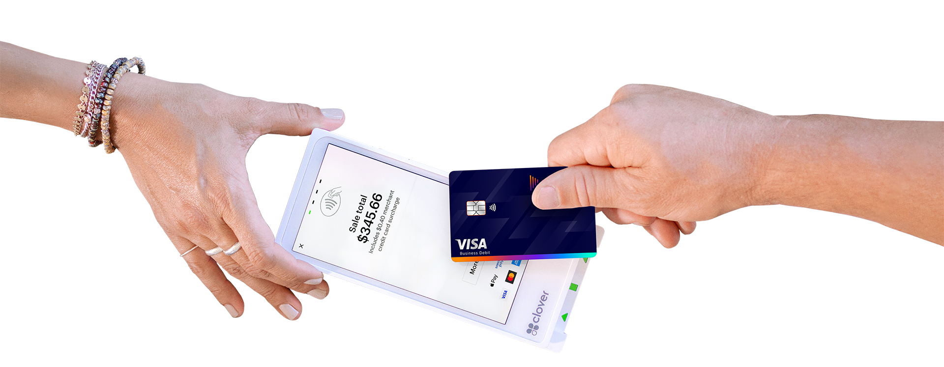 ZiFi business debit card paying at terminal 