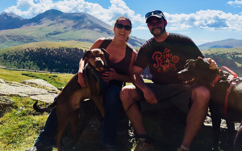 John and Ali Shadock enjoy some times in the mountains.