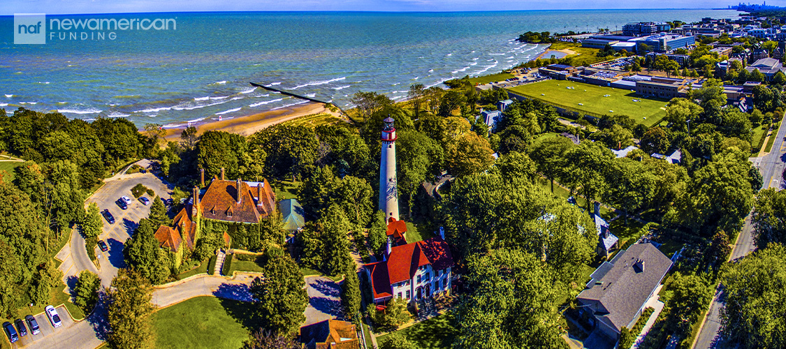 A shot of the major city in Illinois