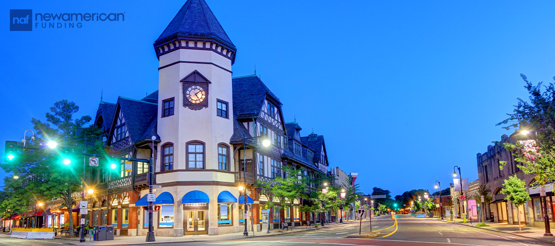 A shot of a major city in Massachusetts