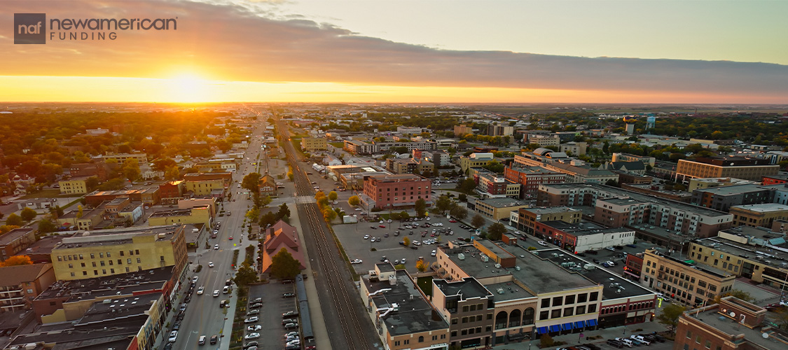 A shot of the major city in North Dakota