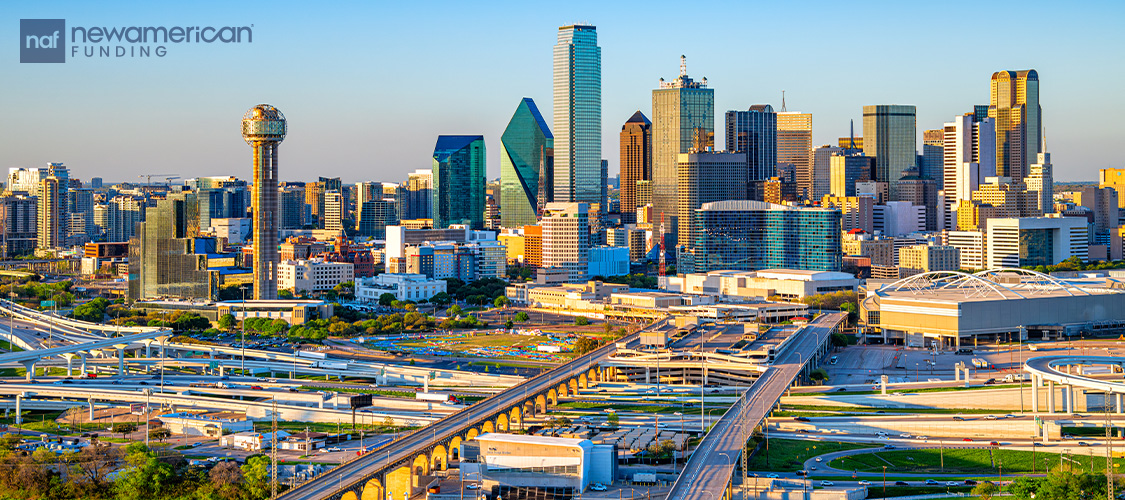 A shot of a major city in Texas