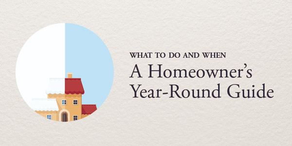 a homeowner's year-round guide infographic