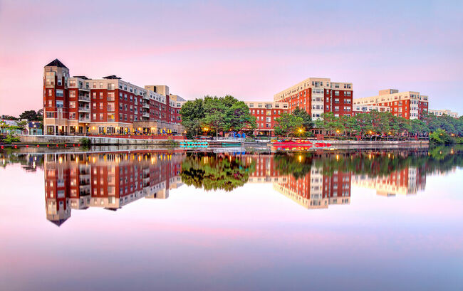 Riverview of downtown Waltham, Massachusetts