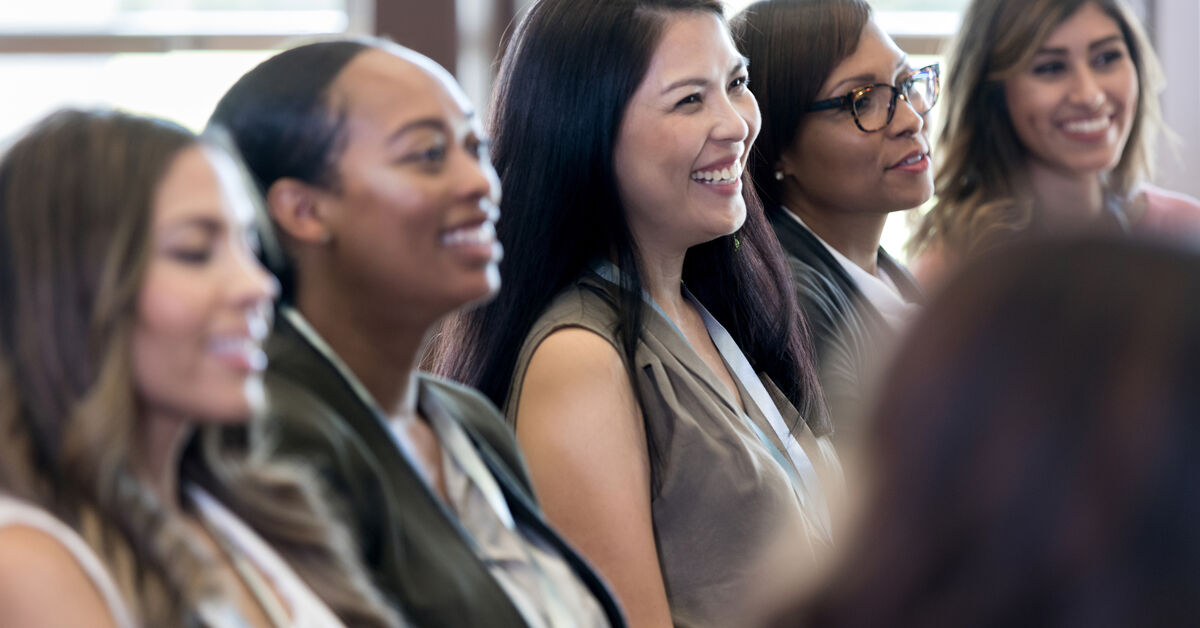 A group of women at a community-based health education event.