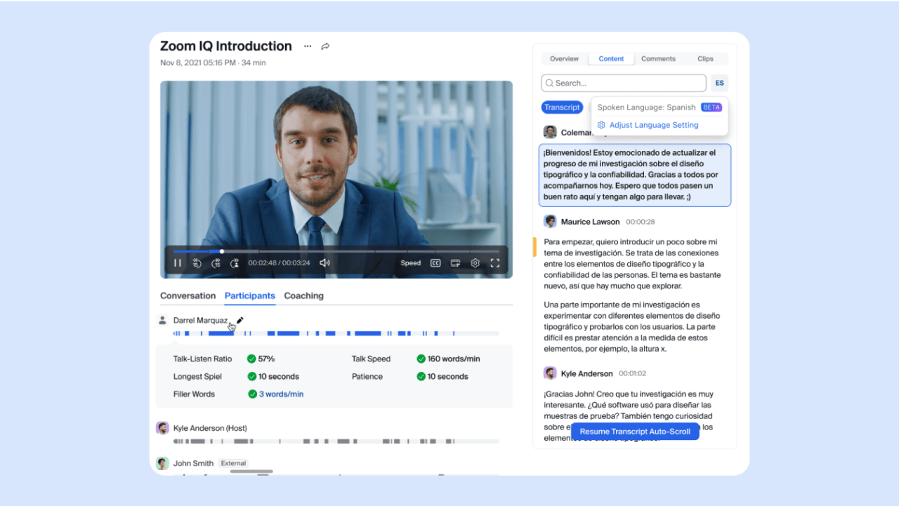 Zoom IQ for Sales available in 12 additional languages