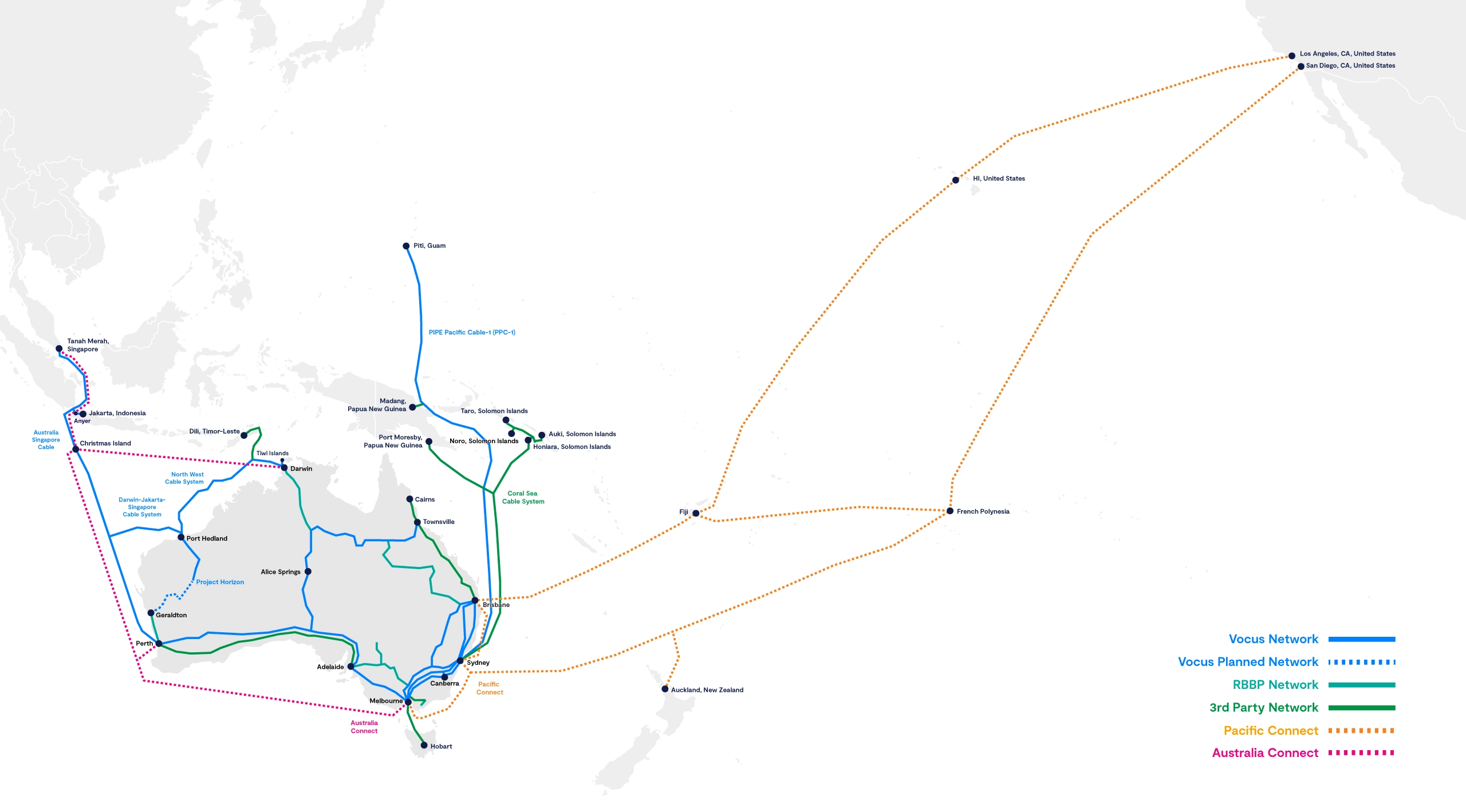 Vocus international network map