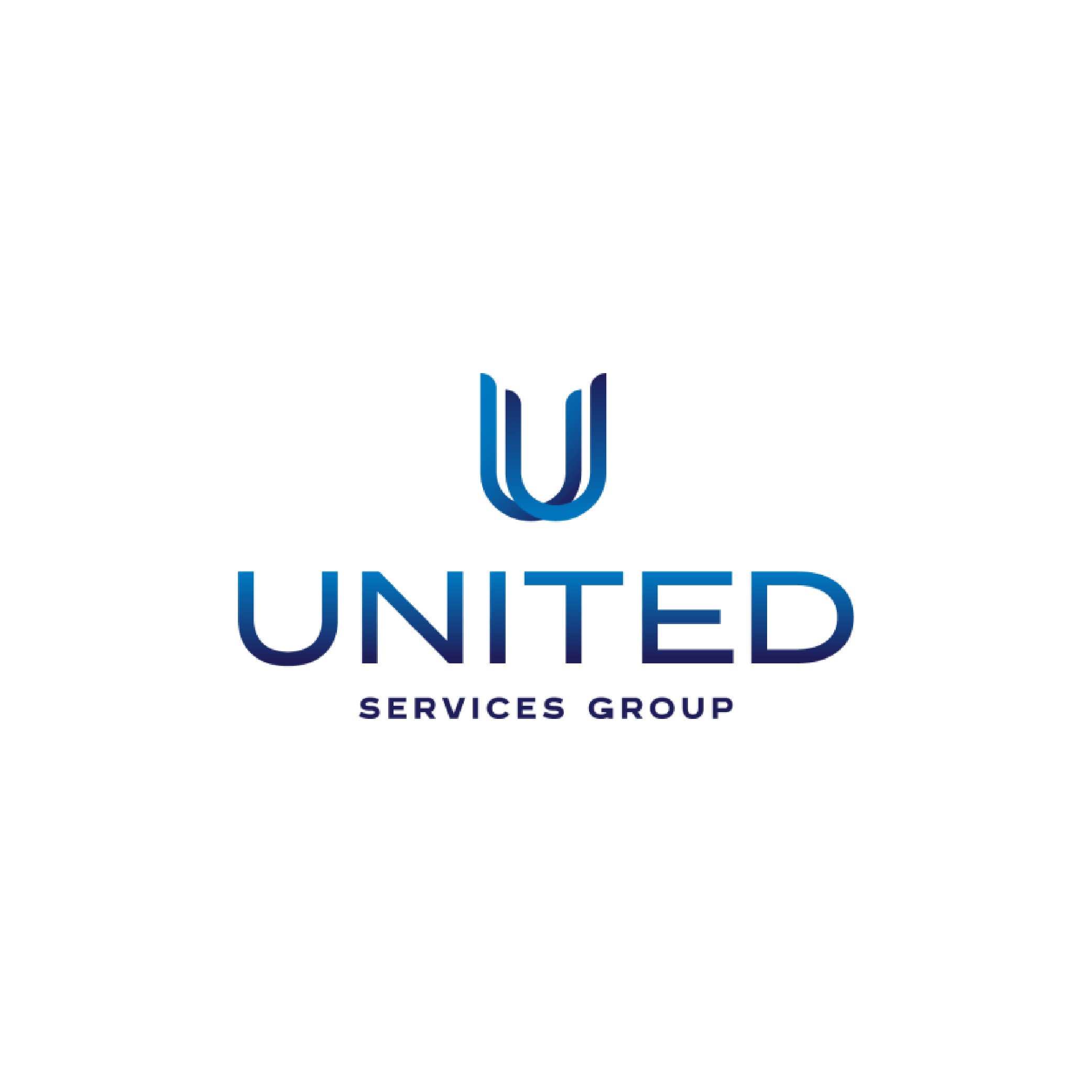 United Services Group logo with a gradient blue "U" monogram above the wordmark