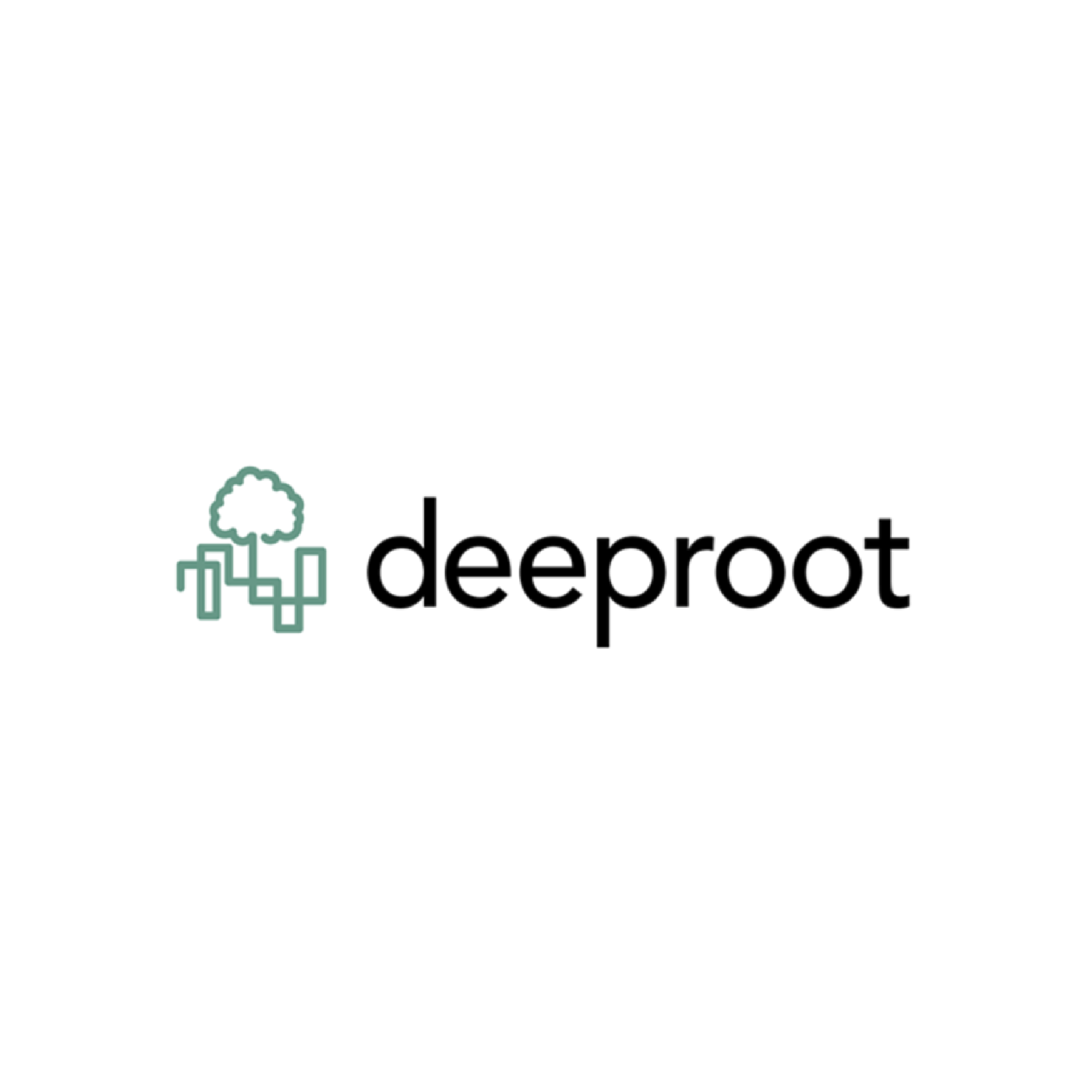 Deeproot logo with a minimalist green tree icon next to black lowercase text