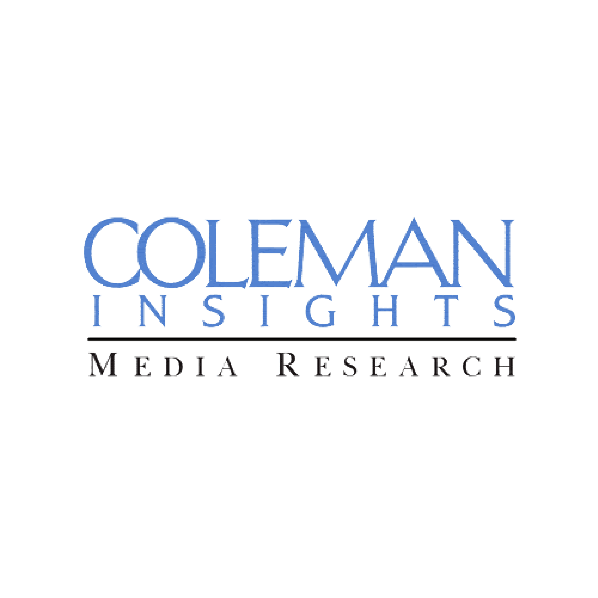 coleman insights media research logo in blue and black text